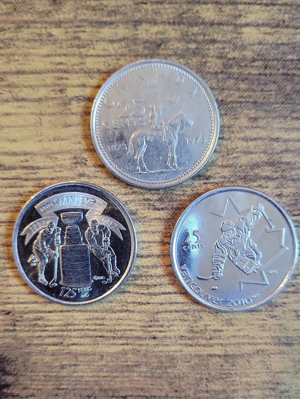 Classic Canadian 25 Cent Commerative Coins- Set Of 3